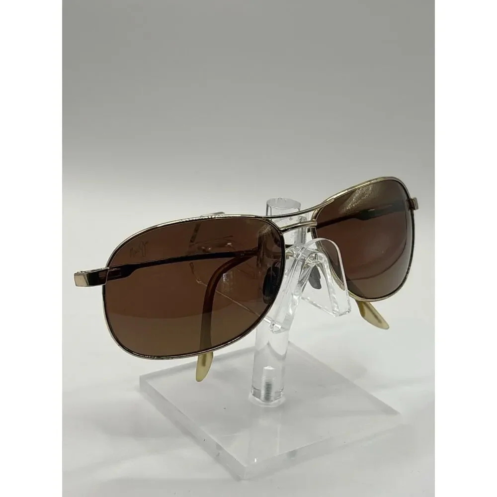 Maui Jim Akoni MJ-117-16 Sunglasses Gold HCL Bronze Polarized Aviator 62-14-130